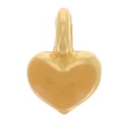 Mini dije de corazón 7x5 mm en resina epoxi - Dorado oro fino - Ocre x1|raw }}