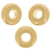 Rondelas lisas 7,5 mm - Dorado oro fino x5
