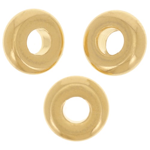 Rondelas lisas 7,5 mm - Dorado oro fino x5