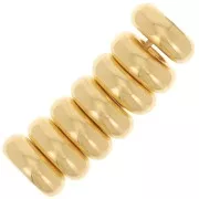 Rondelas lisas 7,5 mm - Dorado oro fino x5