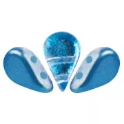Cuentas de vidrio Amos® by Puca® 5x8 mm - Ice Slushy Blue Raspberry x10g