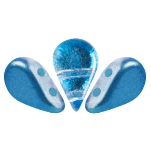 Cuentas de vidrio Amos® by Puca® 5x8 mm - Ice Slushy Blue Raspberry x10g