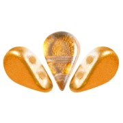 Cuentas de vidrio Amos® by Puca® 5x8 mm - Ice Slushy Naranja x10g