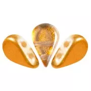 Cuentas de vidrio Amos® by Puca® 5x8 mm - Ice Slushy Naranja x10g