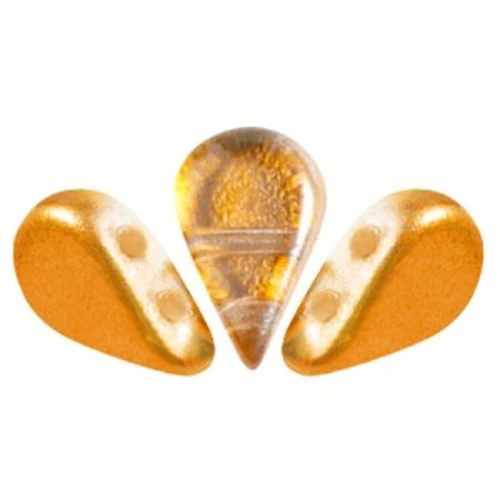 Cuentas de vidrio Amos® by Puca® 5x8 mm - Ice Slushy Naranja x10g