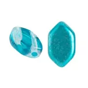Cuentas de vidrio Paros® by Puca® 7x4 mm - Ice Slushy Azul Curaçao x10g