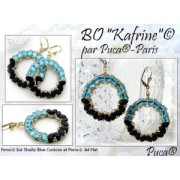 Cuentas de vidrio Paros® by Puca® 7x4 mm - Ice Slushy Licorice x10g