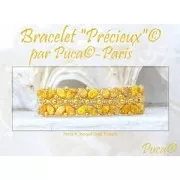 Cuentas de vidrio Paros® by Puca® 7x4 mm - Ice Slushy Naranja x10g