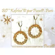 Cuentas de vidrio Paros® by Puca® 7x4 mm - Ice Slushy Naranja x10g