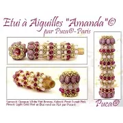 Soporte de polímero biodegradable para decorar con Puca® 75x12 mm - Estuche de agujas