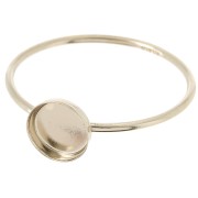 Anillo fino engastado para cabujón de 6 mm - Talla 57 - Gold filled x1|raw }}