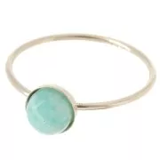 Anillo fino engastado para cabujón de 6 mm - Talla 49 - Gold filled x1