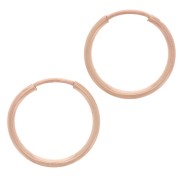 Pendientes de aro 14 mm - Rosa Gold filled x2|raw }}