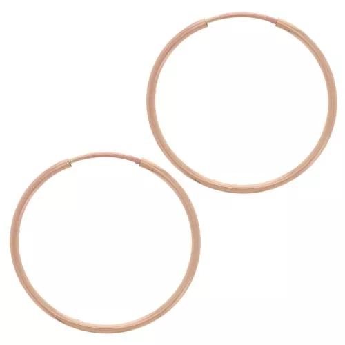 Mini criollas 24 mm - Rosa Gold filled x2