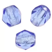 Facetadas 3 mm Light Sapphire  x50