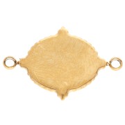 Entrepieza oval 21x13 mm - Patrón virgen - Acero inoxidable 316L Dorado - Burdeos x1