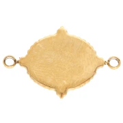 Entrepieza oval 21x13 mm - Patrón virgen - Acero inoxidable 316L Dorado - Burdeos x1