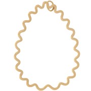 Colgante gota ondulada 41x31 mm - Acero inoxidable 316L Dorado x1|raw }}