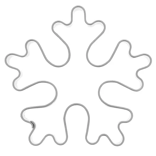 Cortapastas de acero inoxidable para modelismo 52 mm - Copo de nieve x1