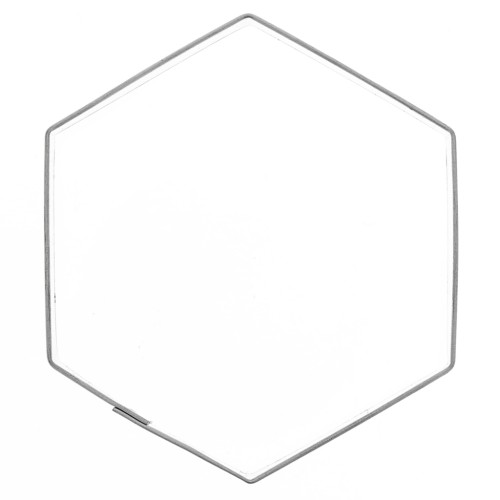 Cortapastas de acero inoxidable para modelismo 62x69 mm - Hexágono x1