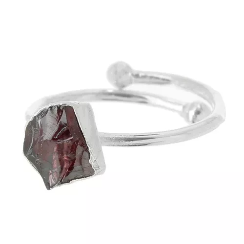 Anillo Druzy - Talla 48 a 56 - Plata 925 - Granate x1