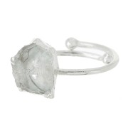 Anillo Druzy - Talla 48 a 56 - Plata 925 - Cristal de roca x1|raw }}