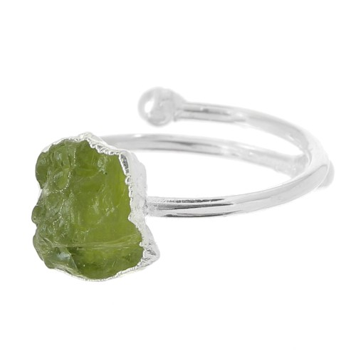 Anillo Druzy - Talla 48 a 56 - Plata 925 - Peridoto x1
