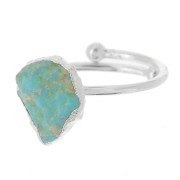 Anillo Druzy - Talla 48 a 56 - Plata 925 - Turquesa natural x1|raw }}