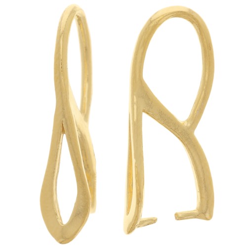 Colgante Hueco 20 mm - Plata de Ley 925 Dorada x1