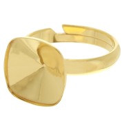 Anillo para cabujón PureCrystal 4470 12 mm - Plata 925 Dorado con oro fino x1|raw }}