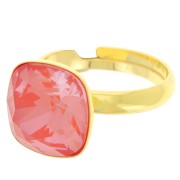 Anillo para cabujón PureCrystal 4470 12 mm - Plata 925 Dorado con oro fino x1