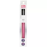 Gancho de plástico ergonómico para lana Prym - 4 mm - Blanco - Rosa viejo x1