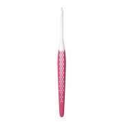 Gancho de plástico ergonómico para lana Prym - 4 mm - Blanco - Rosa viejo x1