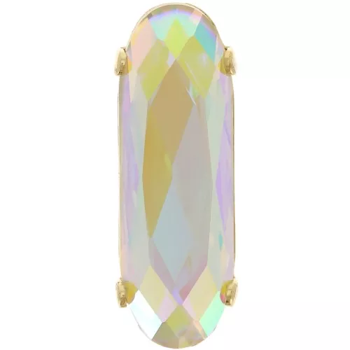 Engaste cristal Aurora A4161 Clásico largo ovalado 21x7 mm Dorado - Cristal AB x1
