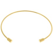 Pulsera jonc fina 1,7 mm tubo desenroscable - Acero inoxidable 304 Dorado x17cm|raw }}