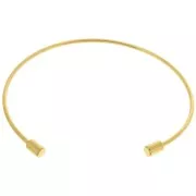 Pulsera jonc fina 1,7 mm tubo desenroscable - Acero inoxidable 304 Dorado x17cm