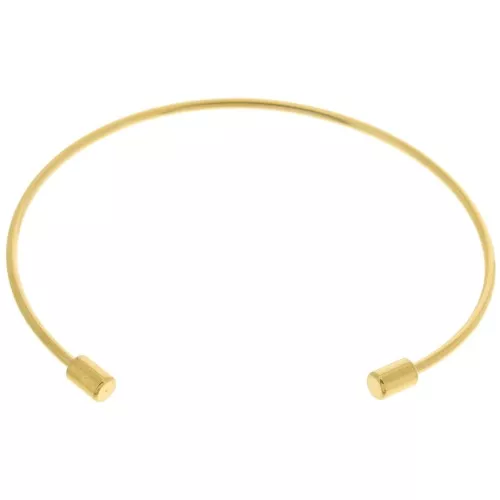 Pulsera jonc fina 1,7 mm tubo desenroscable - Acero inoxidable 304 Dorado x17cm