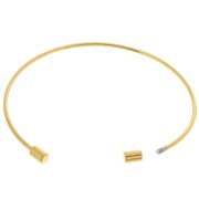 Pulsera jonc fina 1,7 mm tubo desenroscable - Acero inoxidable 304 Dorado x17cm