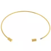 Pulsera jonc fina 1,7 mm tubo desenroscable - Acero inoxidable 304 Dorado x17cm