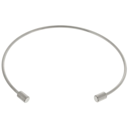 Pulsera jonc fina 1,7 mm con tubo desenroscable - Acero inoxidable 304 x17cm