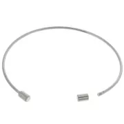 Pulsera jonc fina 1,7 mm con tubo desenroscable - Acero inoxidable 304 x17cm