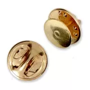Bases para hacer un Pin's - 10 mm - Dorado con oro fino x10