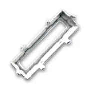 Engaste PureCrystal Princess Baguette 21x7 mm plateado