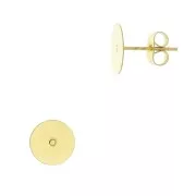 Pendientes de disco 10 mm - Acero inoxidable 304LDorado x20
