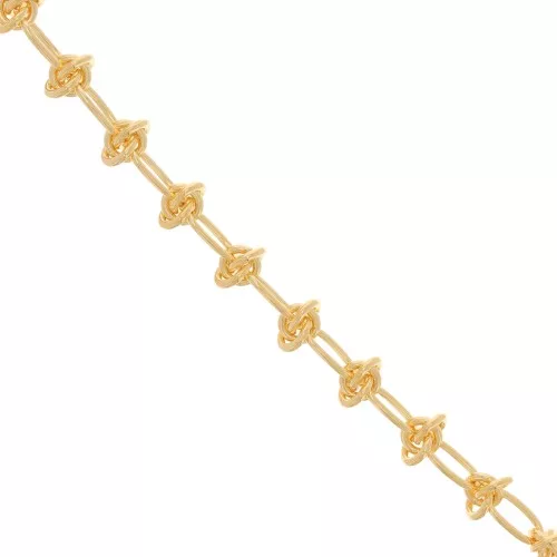 Cadena con efecto nudo 9,8 mm - Oro x50cm