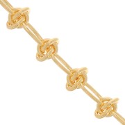 Cadena con efecto nudo 9,8 mm - Oro x50cm