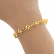 Cadena con efecto nudo 9,8 mm - Oro x50cm