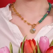 Cadena con efecto nudo 9,8 mm - Oro x50cm