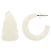 Pendientes de aro de resina de 25 mm de ancho - Crudo x2|raw }}