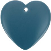 Colgante corazón resina opaca 36x36,5 mm - Azul pavo real x1|raw }}